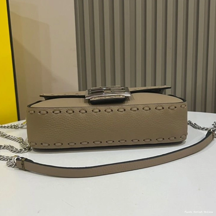 Cheap Cuoio Khaki In Mini Baguette Selleria Bag Romano Leather Fendi 0728